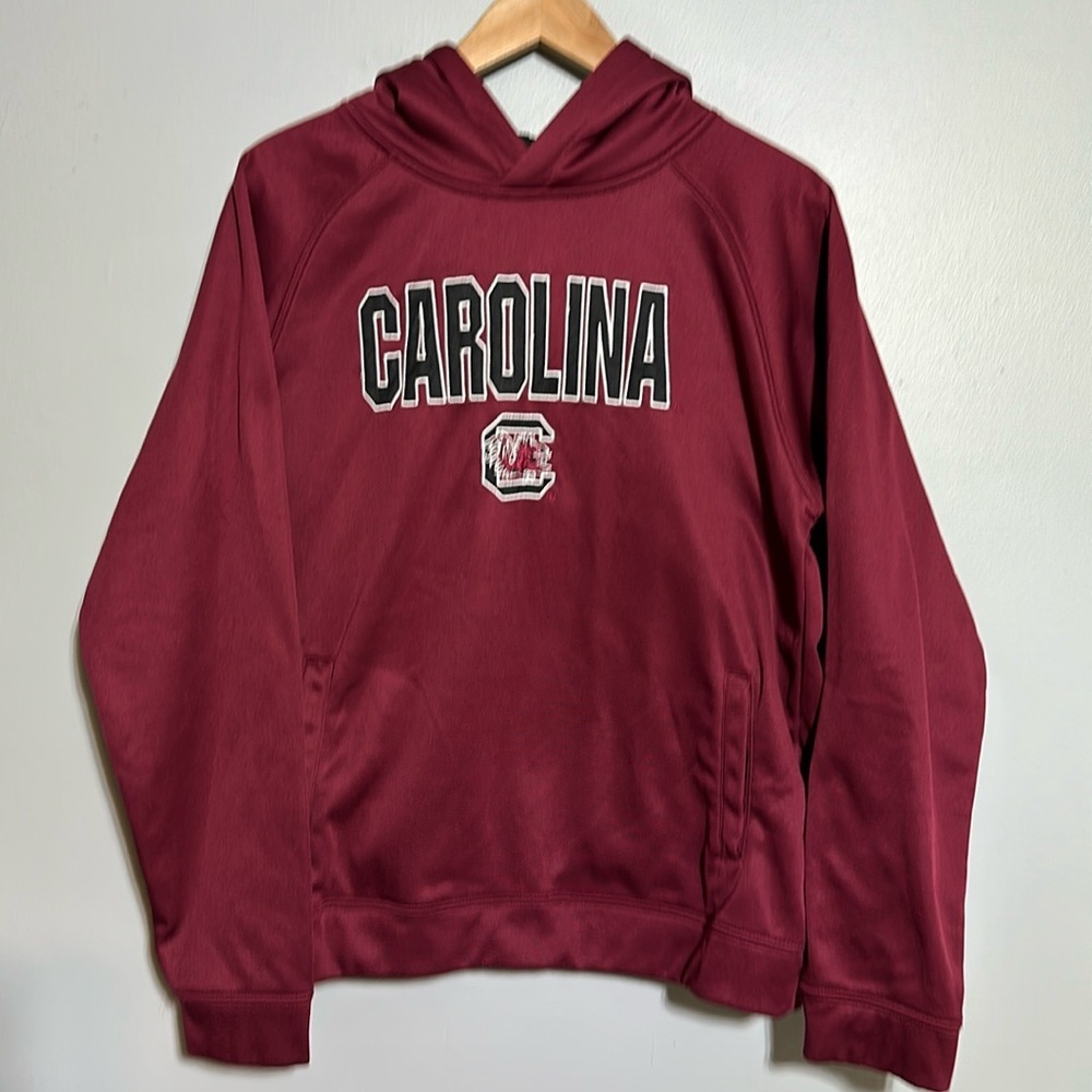 Stadium Athletics Burgundy Hoodie with Carolina Print